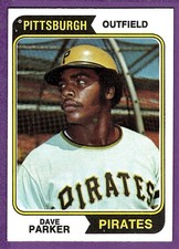 Dave Parker Pittsburgh Pirates 1974 Topps Baseball Rookie CArd (RC) #252 EX