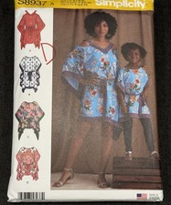 Simplicity Pattern S8937 Children  s and Misses Caftans In 2 Lengths