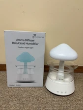 Aroma Diffuser Rain Cloud Essential Oil Humidifier, 7 Color Night Light, 3 Modes