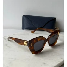 NEW Loewe LW40127I Anagram Thick Sunglasses in Brown