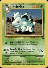 Nidorina Uncommon Base Set 2 053/130 Grass Normal Pokemon Card