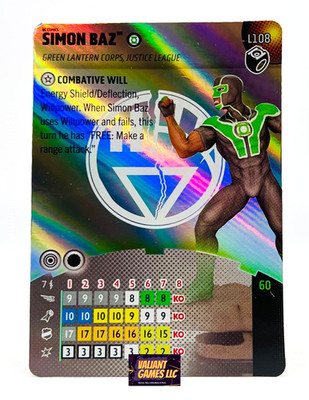 DC Heroclix Simon Baz #L108 Legacy Card Lantern Legacy Set