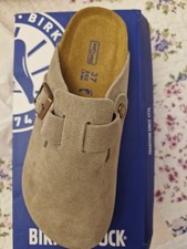 Birkenstock Boston BS Beige Color UK6 Regular Fit Men's Slippers Brand New Boxed
