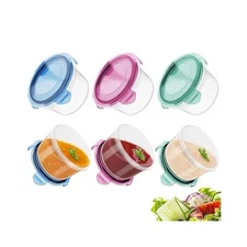 Reusable Snack Containers, 2.7oz, 6 Pack, Leakproof, Ideal for Sauces & More