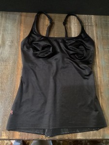 Ruby Ribbon Black Shapewear Camisole Cami Top Size 36 Adjustable Straps