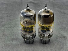 Nuevo de Lote Antiguo Par Raytheon 12AY7 Tubos Placa Negra Códigos Coincidentes 1953 Pruebas Nuevo de Lote Antiguo Amplitrex