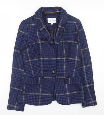Next Petite Damen Blazer Jacke blau kariert Größe 6