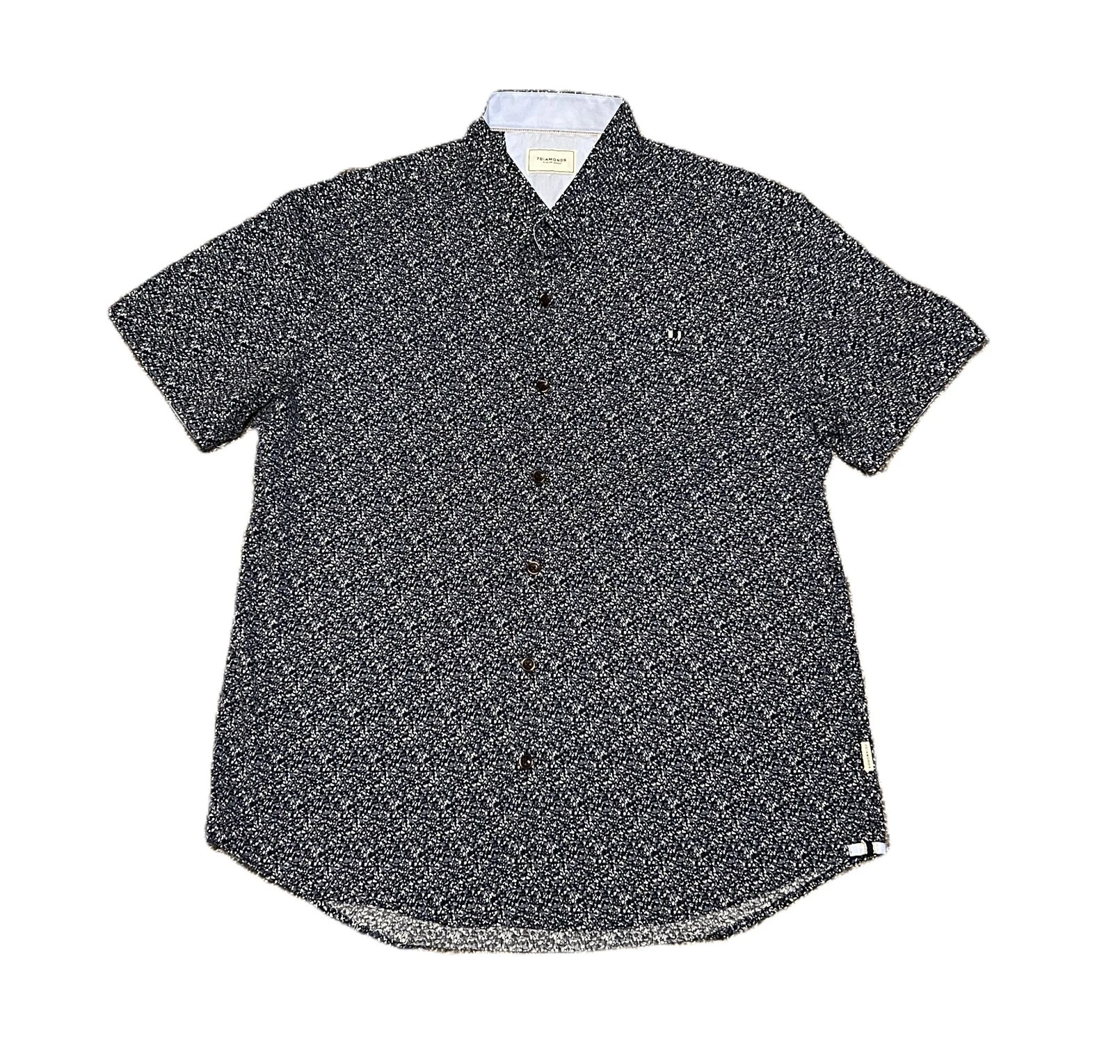 Smart Casual 7Diamonds Short-sleeve Shirt #SMK-6577 Quite Night Men's Med