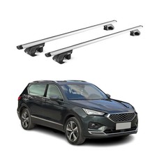 Dachträger Grundtäger für Seat Tarraco 2018-2024 5 tür 90kg Alu Silber 2 tlg ABE