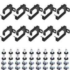Server Rack Cable Management D-Ring Hooks 10 Pieces - Bracket Organizer Hoo...
