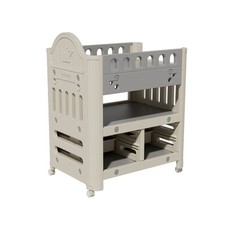 Baby Changing Table Nursery Storage w/Shelves Portable Diaper Changing Trolley