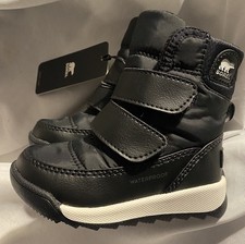 Sorel Whitney II Strap Waterproof Snow Boots Baby Toddler Size 5 Kids Black NEW