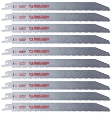 9-Inch Thick Metal Cutting Reciprocating Saw Blades (18 TPI) Made of Long Las...