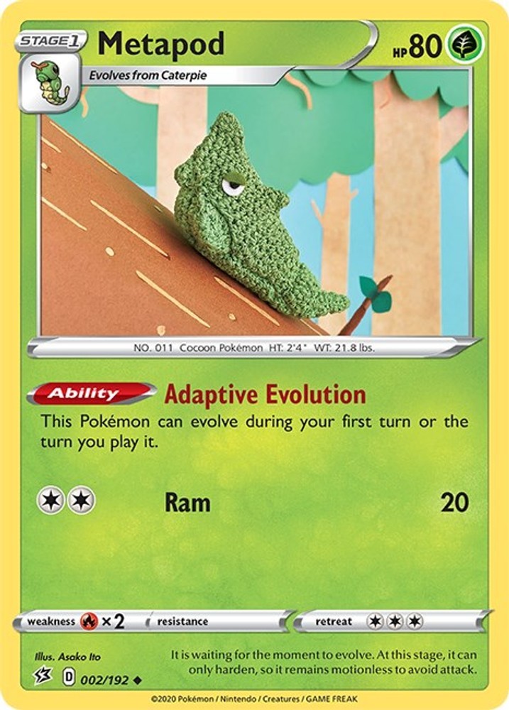 Metapod SWSH02 002/192 Pokémon SWSH02: Rebel Clash Uncommon EN NM