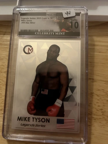 CELEBRITY MINT Cook Islands Mike Tyson 3g SILVER Foil Coin Card NGC 10 PROOFLIKE