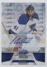 2011-12 Certified Mirror Blue Signatures 59/99 Jaroslav Halak #108 Auto 0c3