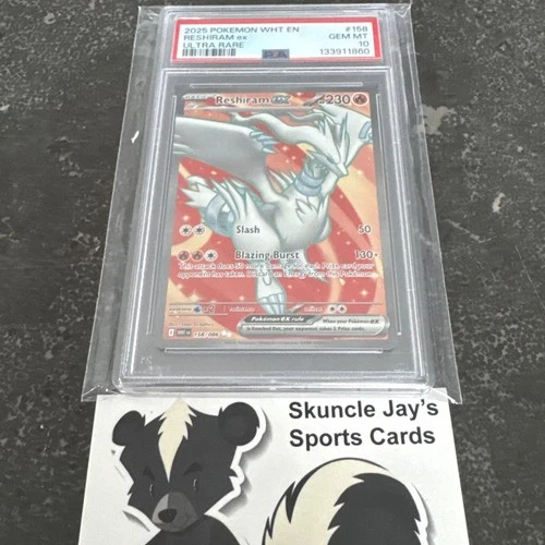 Pokémon Reshiram ex 158/086 Sv: White Flare Holo PSA 10