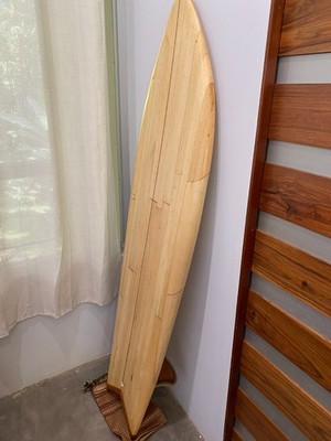 Beautiful, handmade 6'1'' Twin Fin Fish Balsa Surfboard by eWL Surfboards