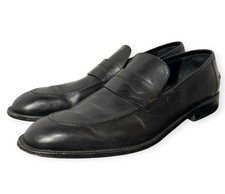 GUCCI Logo Spell Out Leather Designer Classic Penny Loafers Men's Size 12.5