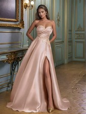 VIPGIRL Blush Pink Sleeveless Bridesmaid Dress Size S Regular