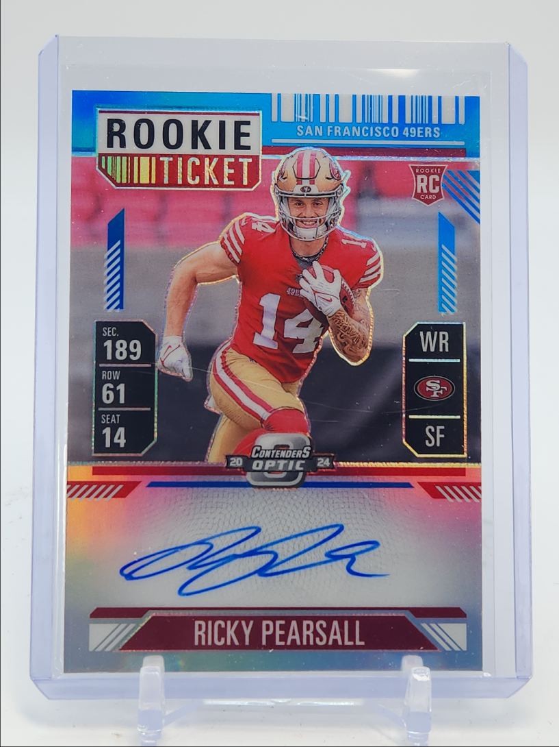 RICKY PEARSALL 2024 CONTENDERS OPTIC ROOKIE TICKET TEAL RC AUTO /99 Q5917