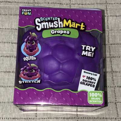 Crazy Fun SmushMart Grapes Grape Scented Squishy Squeeze Toy Purple Ages 6+