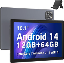 10.1 Inch Android 14 Tablet for Adults, Octa-Core, 12GB RAM 64GB Storage 2Tb Exp
