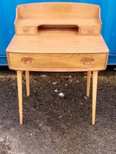 Ercol Writing Desk - 479/439. Vintage / Retro Classic. Blue Label.