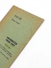Thom Gunn / TOUCH Signed Uncorrected Proof 1st 1967