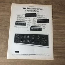 GRAM157 MAGAZINE ADVERT 11X8 SANSUI AU-9500 AMPLIFIER