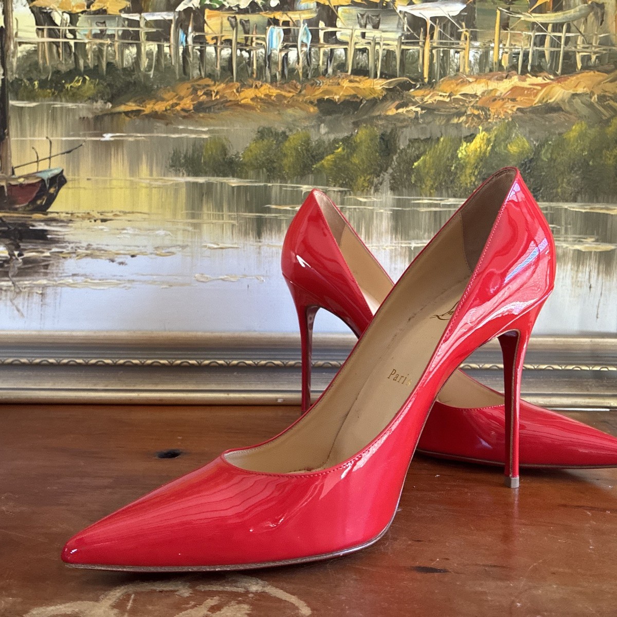 Christian Louboutin décolleté 554 Patent Heels EU 40 AU 9 Red