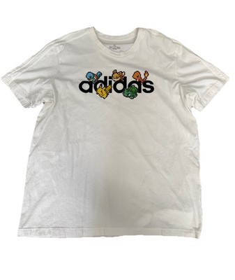 Adidas Pokemon Pixelated Men's White Pikachu Starter T Shirt 2020
