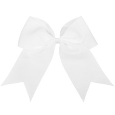 Hair Bow Clip, 8 Inch Big White Bow for Girls Hair, Cheerleading Bows for Women,