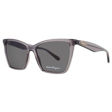 Ferragamo Grey Butterfly Ladies Sunglasses SF3017 057 54 SF3017 057 54
