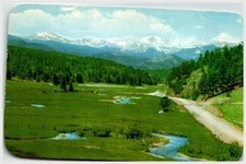60s Mt Evans Parks Color Postcard Denver Scenic Kodachrome 1960s Valley View