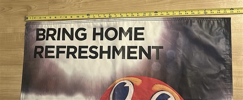 Vintage Kansas Jayhawks KU “BIG JAY“ Vinyl Banner Arena Coke Sign 🔥 70in x 36in - Picture 2 of 3