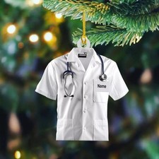 Personalized Doctor Uniform Ornament Doctor Christmas Ornament GLC055820