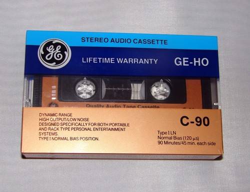 NEW SEALED 5 PACK GE STEREO AUDIO BLANK CASSETTE TAPES GE-HO 90 C-90 HIGH OUTPUT - Picture 6 of 8