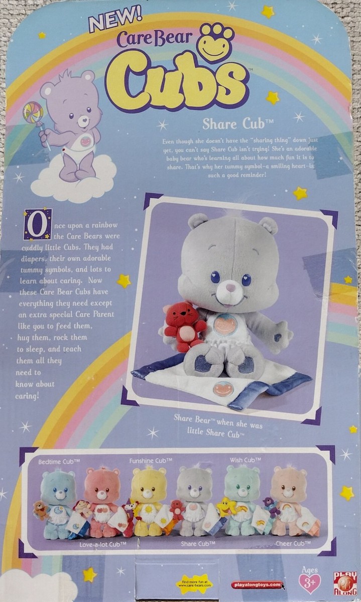 BRAND NEW 2004 Care Bear Cubs SHARE CUB Plush Purple NIB | eBay