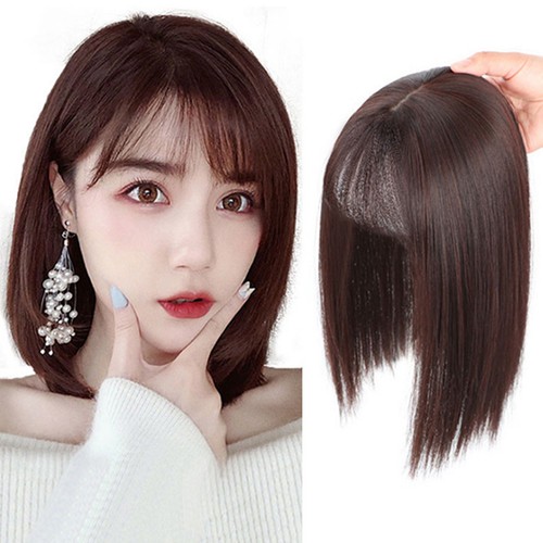 25/35cm Straight Hair Soft Hide Whitehair Long/short with Bangs