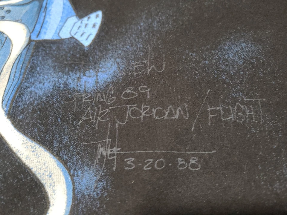 Camisa Rara Nike Air Jordan 4 Militar Azul Tinker Hatfield XL De Colección IV  Foto 3 de 4