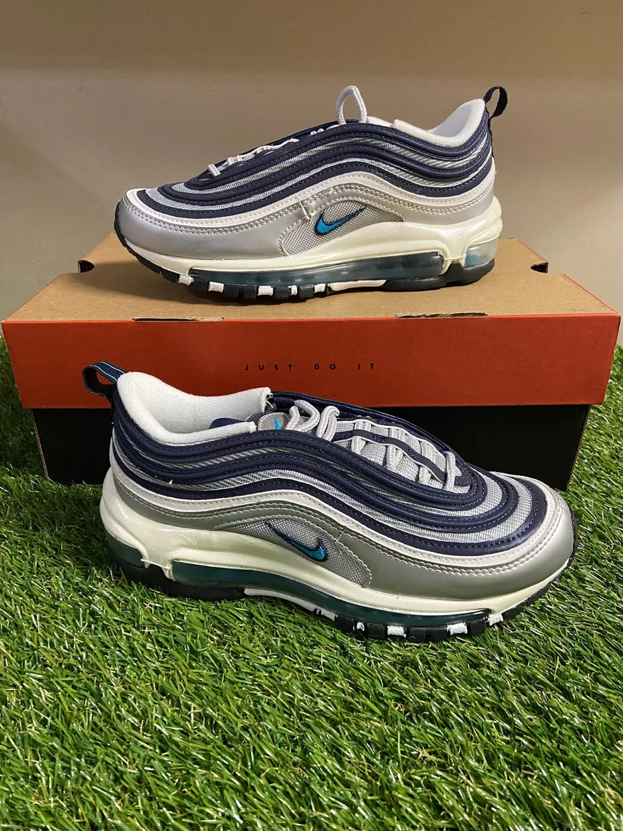 Hecho para recordar práctico ella es Nike Women&#039;s Air Max 97 Metallic Silver Chlorine Blue Size 5  DQ9131-001 NEW | eBay