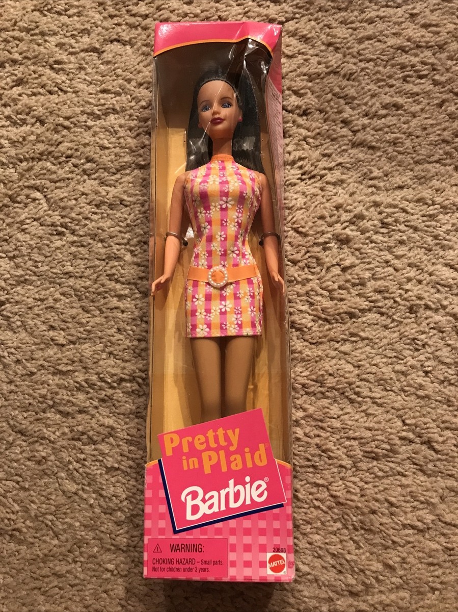 VTG Barbie Pretty In Plaid Brunette Doll [20668, 1998] NIB! Mattel
