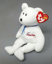 LITTLE STAR TY Beanie Baby the Helping Childrens White Bear 8½" Mint with Tags