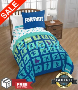 Fortnite Bedding Set For Boys Twin Full Comforter Sham Bed Room
