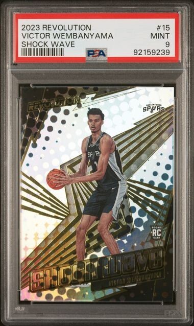 2023 Panini Revolution Shock Wave #15 Victor Wembanyama RC PSA 9 MINT Rookie