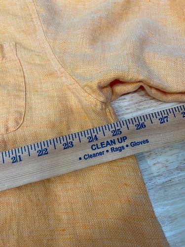 Margaritaville Shirt Mens 2XL Peach Linen Blend Lemon Key Island Reserve Beach - Picture 12 of 15