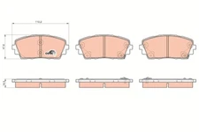 TRW GDB3535 brake pad set, disc brake for Kia