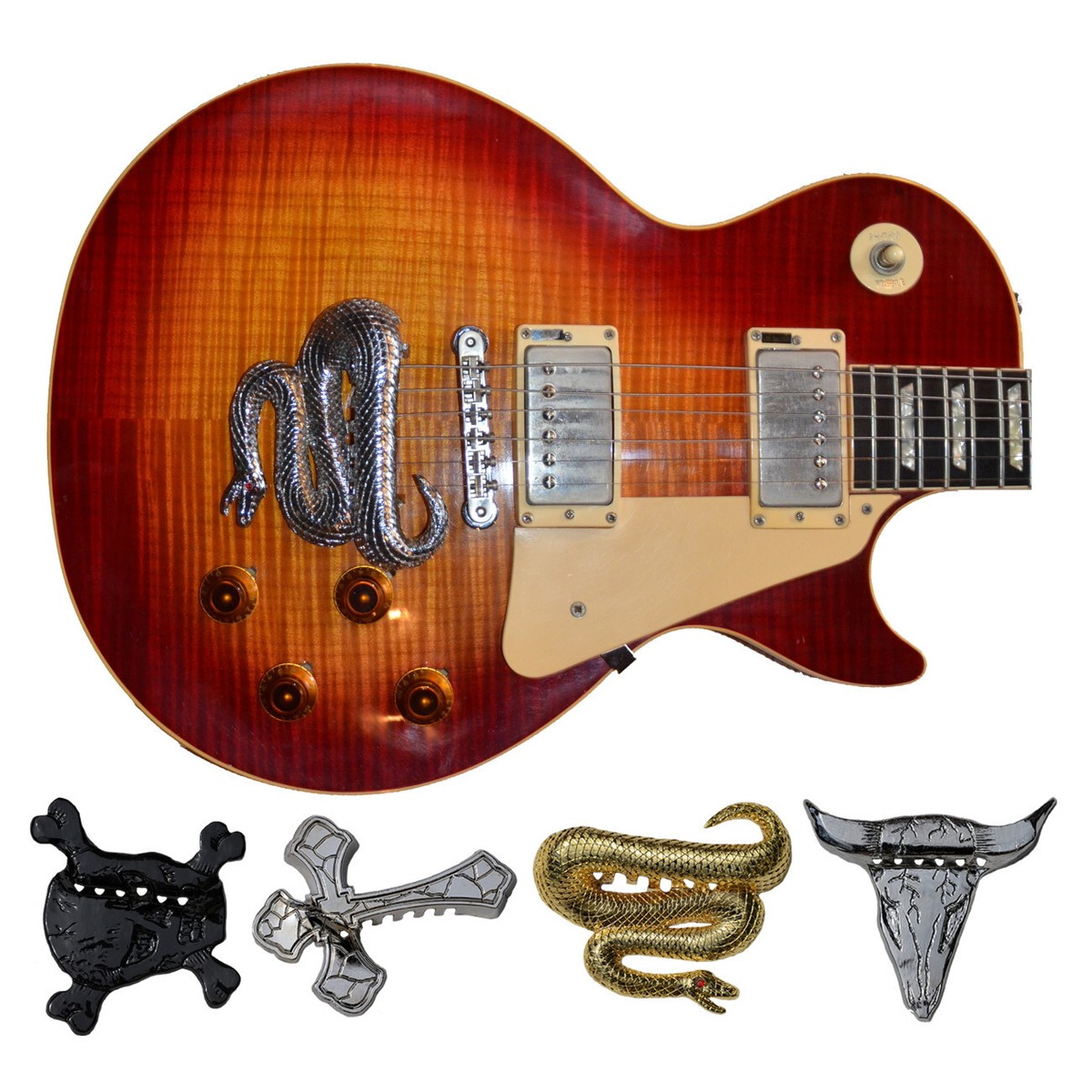 ギター Epiphone Guitar Vibrola Tailpiece Logo P KILLER Engraved Vibrola Tremolo Maestro Tailpiece GOLD for
