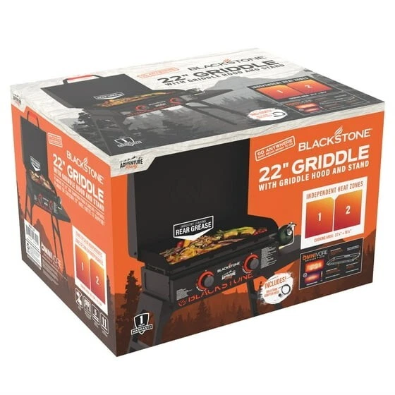 Plancha Blackstone Adventure Ready 2 quemadores 22" con soporte y manguera adaptadora Foto 4 de 4